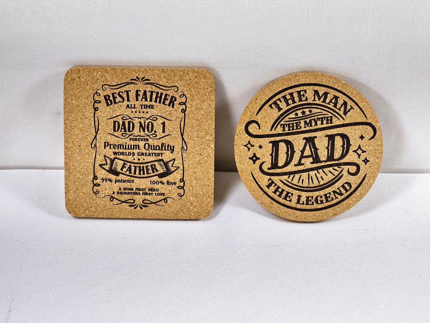 Father's Day Coasters - Cork