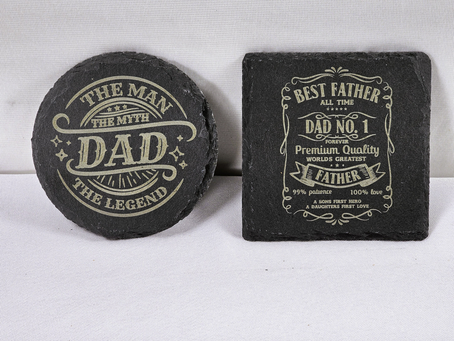 Father's Day Coasters - Slate