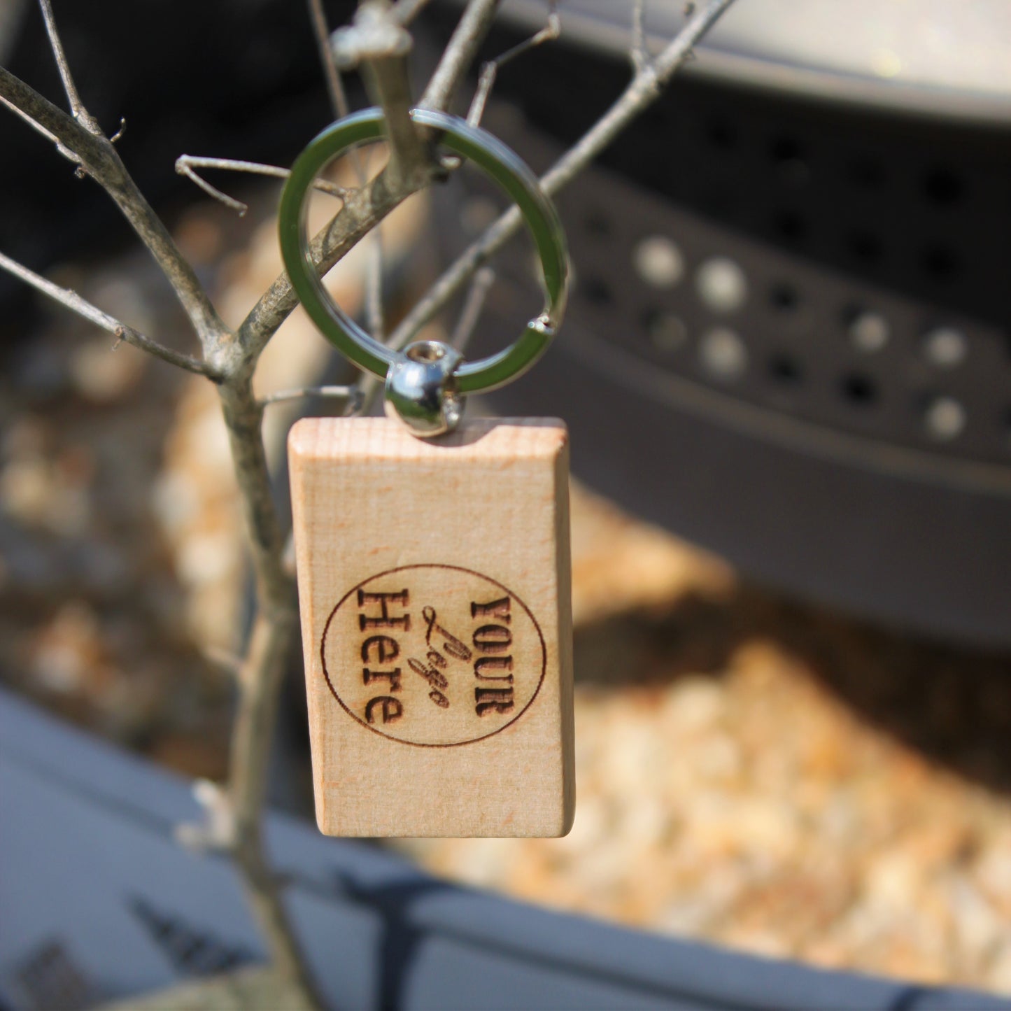 Custom Laser Engraved Wood Keychain