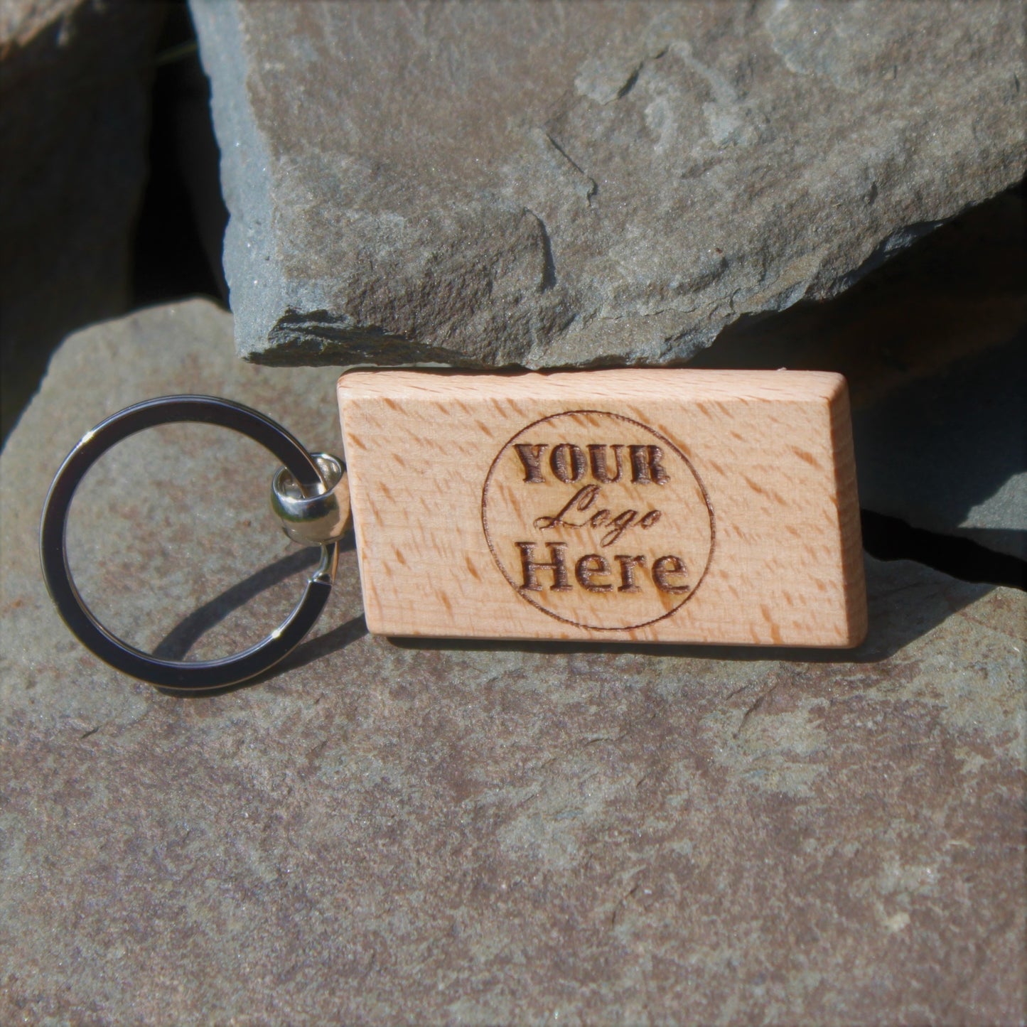 Custom Laser Engraved Wood Keychain