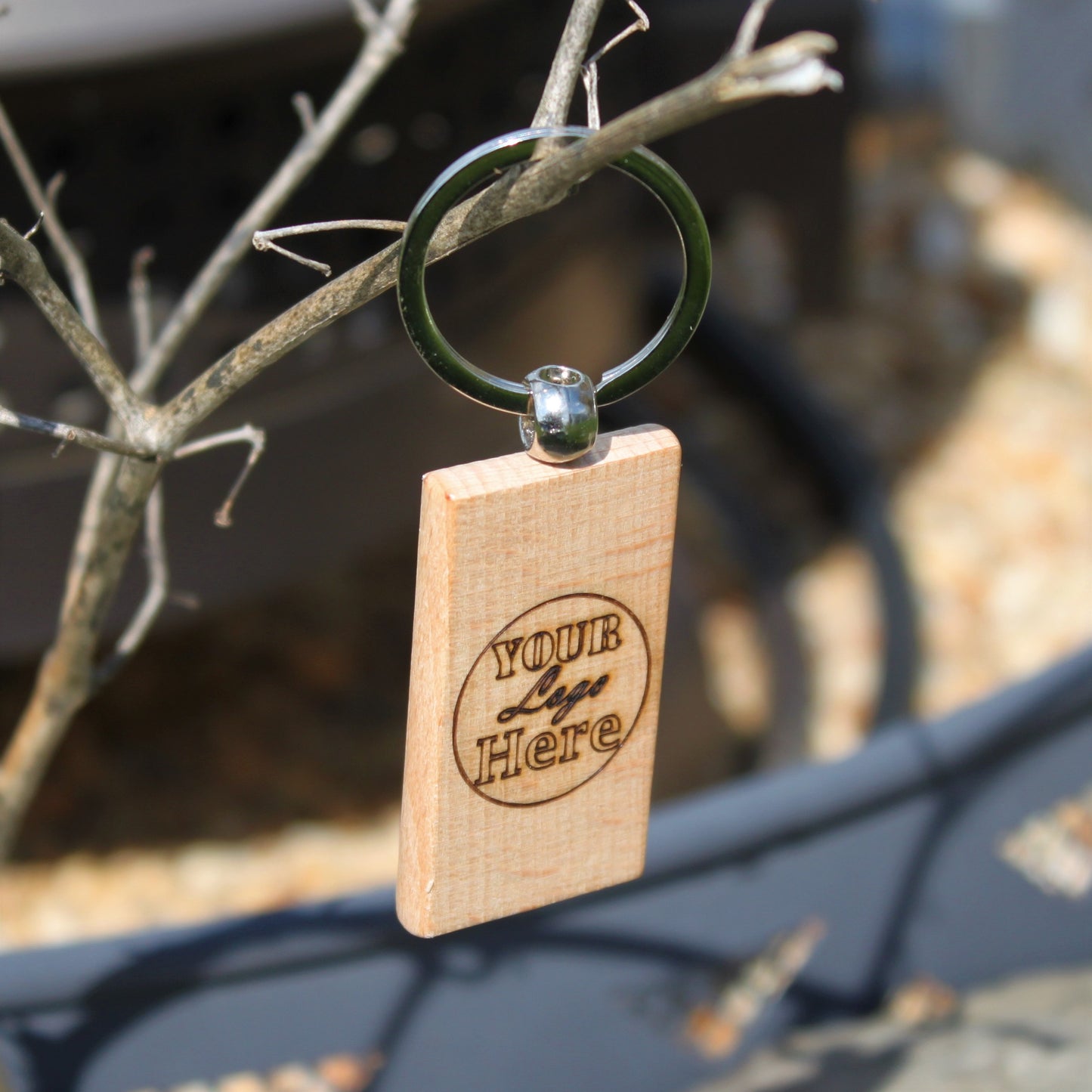 Custom Laser Engraved Wood Keychain